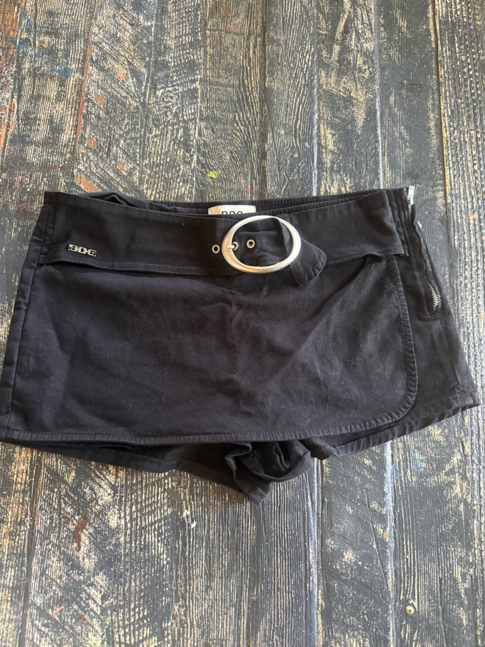 BDG Black Women’s Skort Shorts with Belt